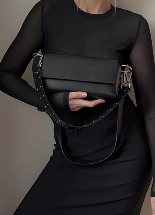 Мінімалістична шкіряна сумка  від українського бренду , структурована  кросс боді сумка the row cos6 фото