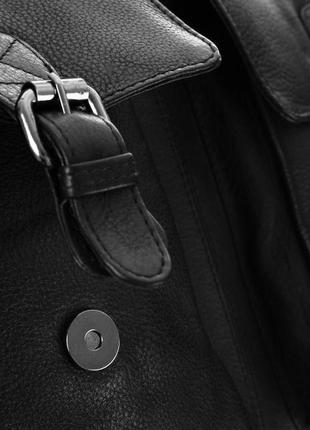 Мужская кожаная сумка, портфель для ноутбука 14 дюймов always wild черная7 фото