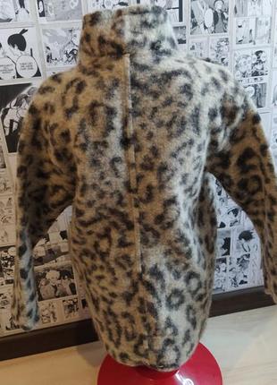Пальтишко,пальто кофта валяние zara леопард 7-8лет6 фото