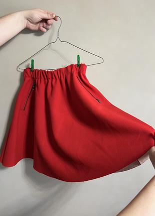 Юбка красная zara basic6 фото