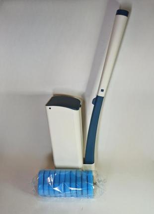 Универсальная щетка для уборки ванной, туалета со сменными насадками mts clip type removable toilet5 фото