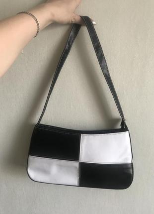 Новая черно белая сумка