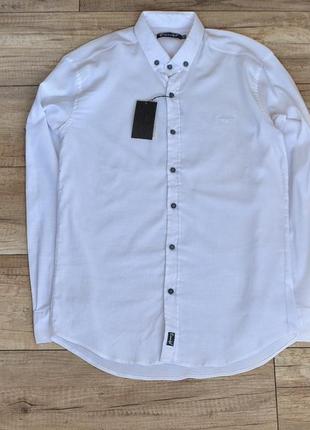 Распродажа, twenhil, качественная турецкая мужская рубашка, белая, длинный рукав трансформер1 фото