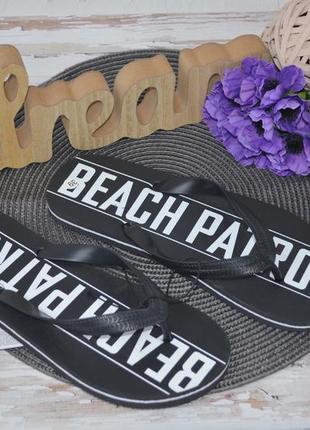 39 размер новые фирменные мужские шлепанцы вьетнамки beach patrol new yorker