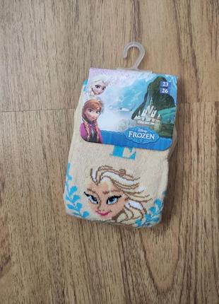 Детские носки р.23-26 для девочки ледяное сердце эльза disney