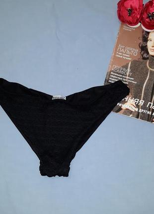 Низ от купальника женские плавки размер 44-46 / 10 черный бикини бразилианы1 фото