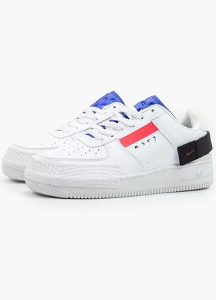 Женские кроссовки nike air force 1 type 354 white