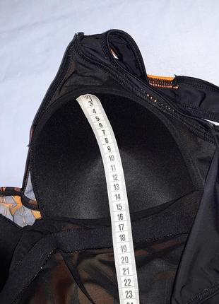 Купальник сдельный черный с утяжкой большого размера 52 / 18 сплошной цельный