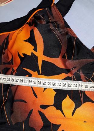 Купальник сдельный черный с утяжкой большого размера 52 / 18 сплошной цельный