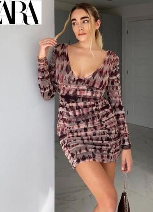 Нова січтата сукня тай дай по фігурі zara 🤎🖤
