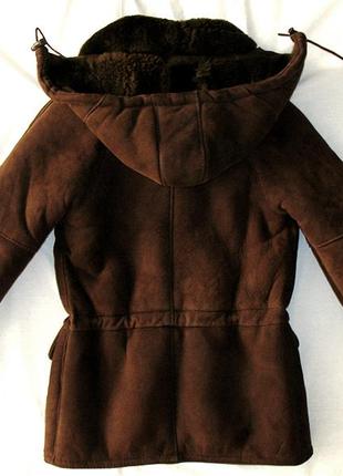 Натуральна дитяча дублянка на 134 см шкіряна куртка з овчини на хутрі дублянка шуба зима2 фото
