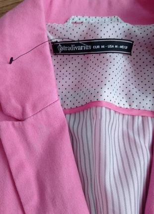 Розовый коттоновый пиджак5 фото