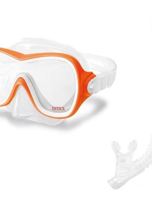 Комплект маска и трубка для плавания intex aquaflow sport2 фото