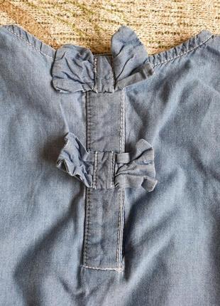 Брендова джинсова літня сукня, сарафан. на 12-18 місяців. джинсовое коттоновое платье, сарафан5 фото