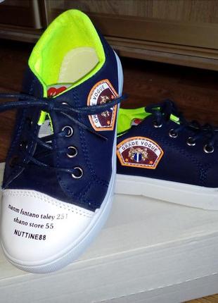 Крутые кеды для мальчика! верх кожзам!