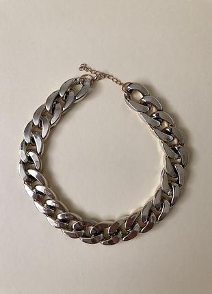 Масивний ланцюжок на шию срібний