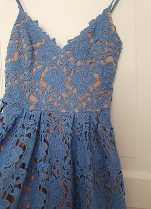 Красивенное нежное платье сарафан ажурный3 фото