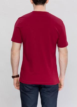 Мужская футболка бордовая lc waikiki / лс вайкики с круглым вырезом3 фото