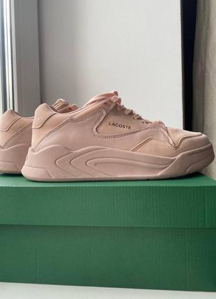 Кросівки жіночі рожеві lacoste court slam pink3 фото