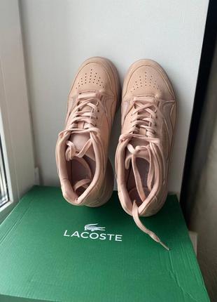 Кросівки жіночі рожеві lacoste court slam pink2 фото