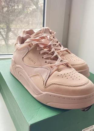 Кроссовки женские розовые lacoste court slam pink7 фото