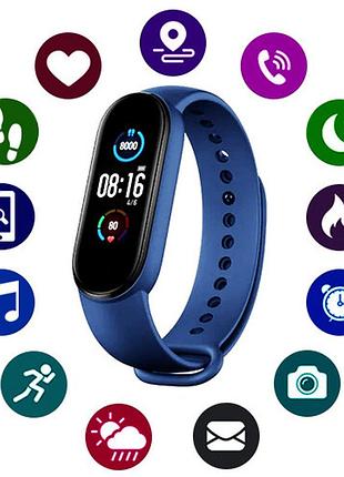 Смарт браслет m5 smart bracelet фитнес трекер watch bluetooth. цвет розовый