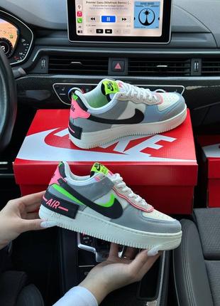Женские кроссовки nike air force 1 shadow multicolor / smb