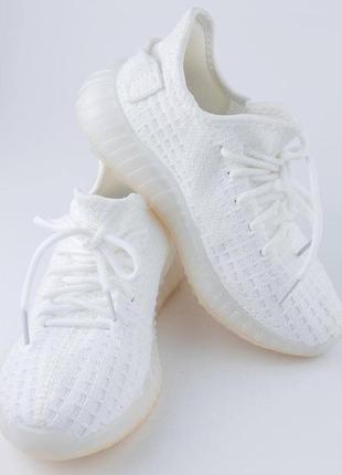 Білі кросівки ізі текстильні кросівки3 фото