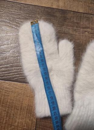 Рукавиці рукавиці жіночі хутро варежки женские беж кролика теплі зимові2 фото
