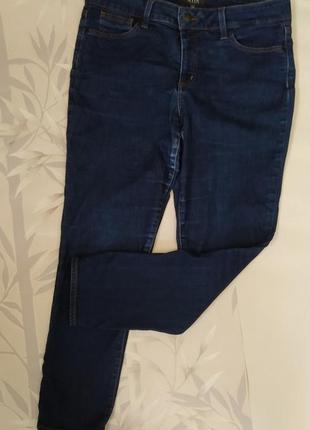 Темно сині заужені джинси стрейч nydj (12/uk ; 44/eu ;46)