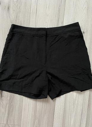 Шорты черные высокая посадка легкие