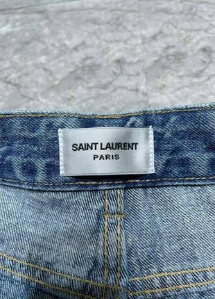 Женские джинсы прямые в стиле ysl yves saint laurent, джинсы трубы, синие6 фото