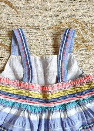 Різнобарвний, райдужний картатий сарафан, пишна літня сукня. разноцветное платье с воланами, райдужное4 фото