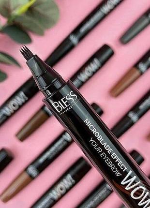 Маркер для бровей bless beauty wow tattoo brow pen