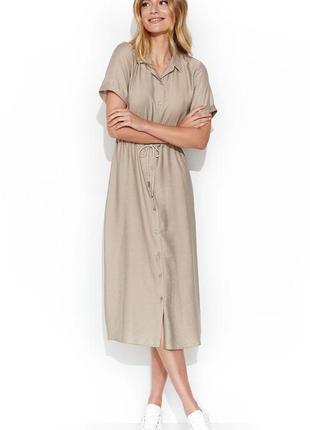 Платье gaida zaps бежевое, коллекция весна-лето