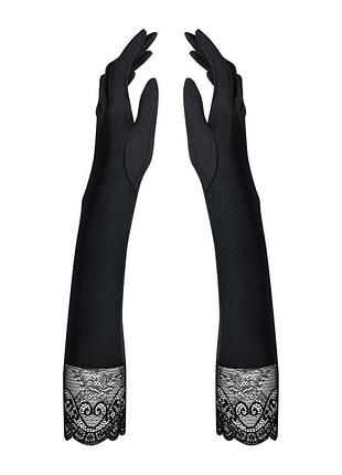 Перчатки с кружевом пуговицы пуговки