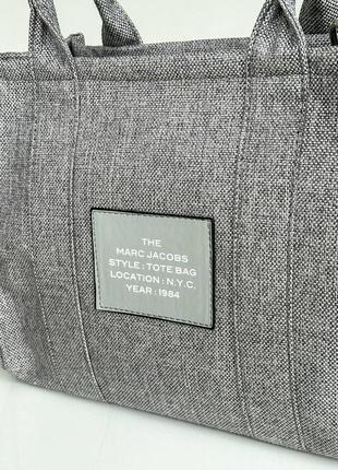 Сумка marc jacobs tote bag textile grey9 фото