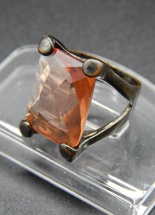 45. винтажное кольцо с большим камнем, размер 16.5.5 фото