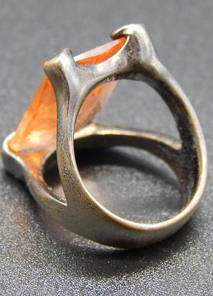 45. винтажное кольцо с большим камнем, размер 16.5.7 фото