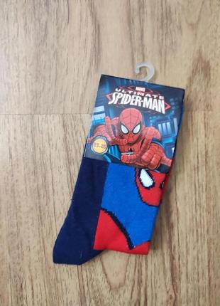 Детские носки р.23-26 для мальчика человек паук спайдермен disney