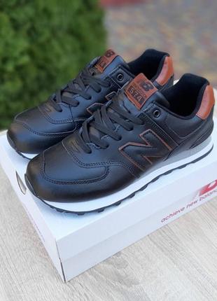 Кроссовки new balance 574 black brown