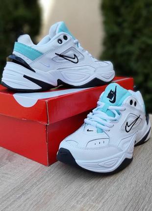 Кросівки nike m2k tekno white black blue4 фото