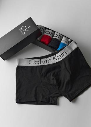 Чоловічі труси боксери calvin, труси кельвін - розмір 3xl - чорний колір