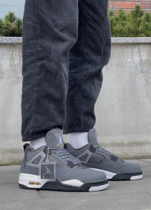 Чоловічі весняні кросівки nike air jordan 4. колір сірий9 фото