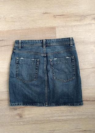 Юбка h&amp;m джинсовая мини классическая s 2