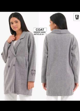 Укороченное пальто-кардиган  размеры s m l xl xxl