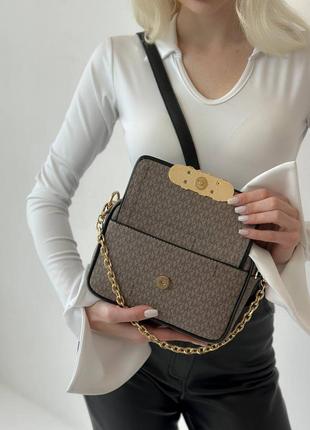 Сумка michael kors patterned logo brown9 фото