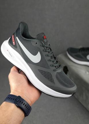 Мужские спортивные серые кроссовки в сетку nike air running 🆕 найк1 фото