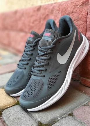 Мужские спортивные серые кроссовки в сетку nike air running 🆕 найк4 фото