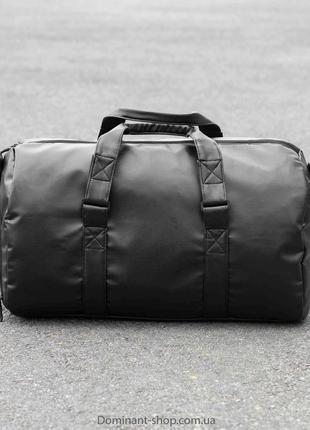 Мужская дорожная спортивная сумка с отделом для обуви черная из эко кожа для тренировок вместительная на 31 л8 фото